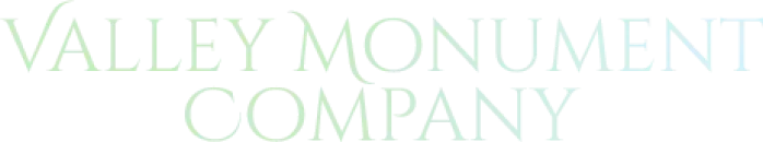 Valley Monument Company name in white text
